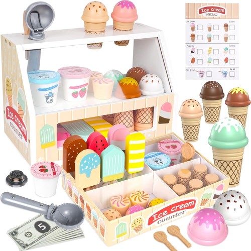 Wooden ice cream set for - wooden,