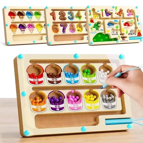 Magnetic maze montessori toy - magnetic,