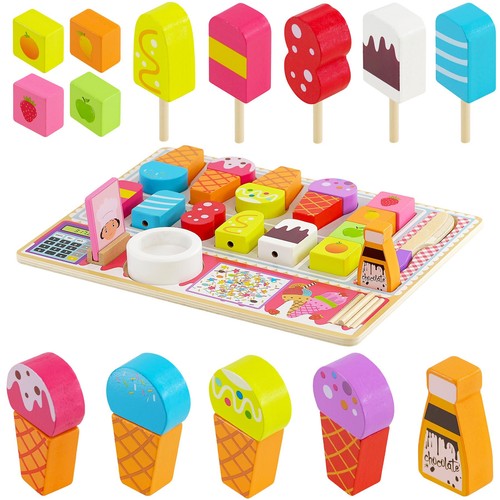 Wooden ice cream toy shop - wooden,