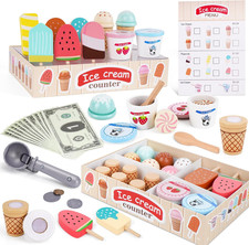 45PCS Wooden Ice Cream Shop