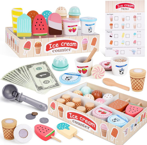 45pcs pretend wooden ice - 45pcs,