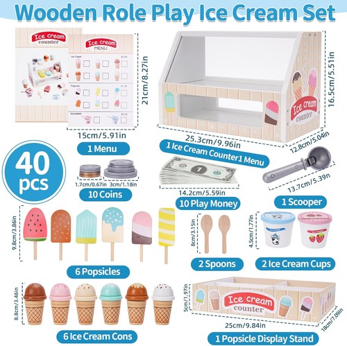 Wooden ice cream shop - wooden,