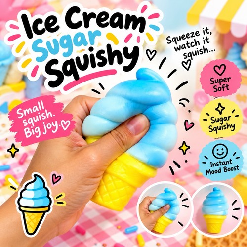 Icecream squishy fidget - squishy,