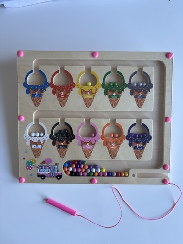 Wooden magnetic ice cream - magnetic,
