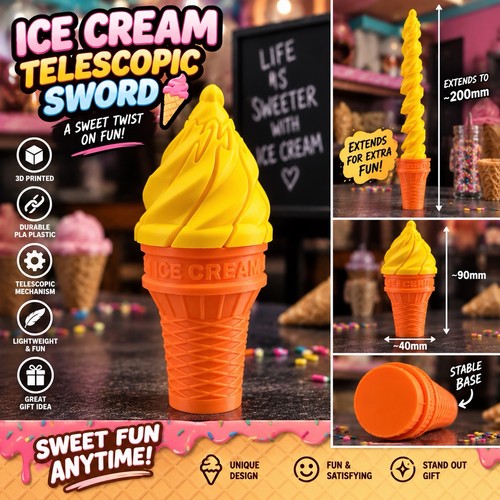 Ice cream cone telescopic - cone,