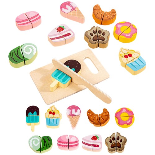 Ice cream toy - 12pcs, wooden