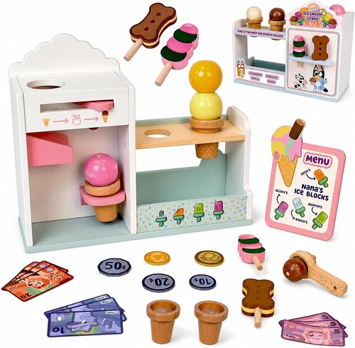 Bluey 26pc wooden ice cream - bluey,