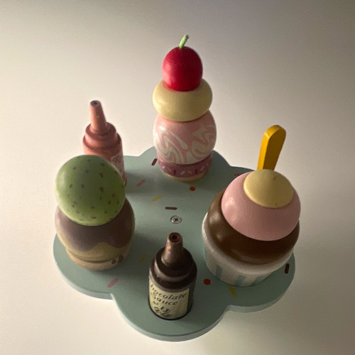 Toy van wooden ice - le, cream