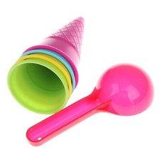 5Pcs Ice Cream Toys Cone Scoop